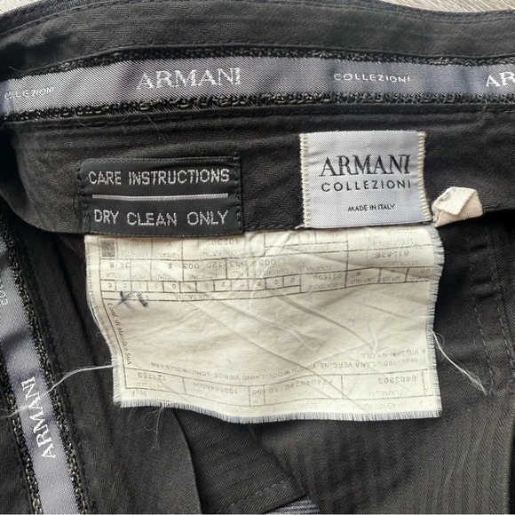 Armani Collezion Pure Wool Grey Cropped Trouser Pants Made in Italy - Picture 10 of 15